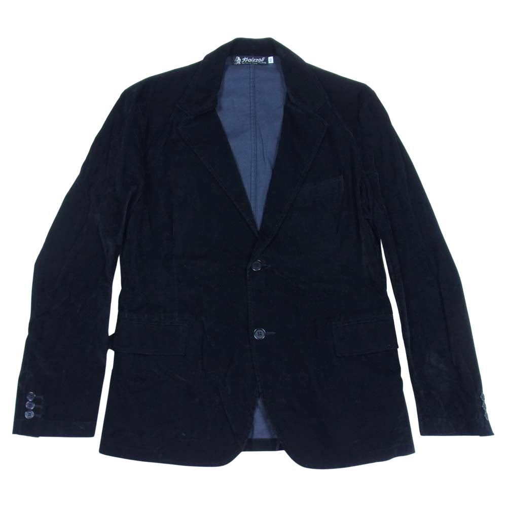 フライツォーリ ベロア テーラード ジャケット ブラック系 46【中古】