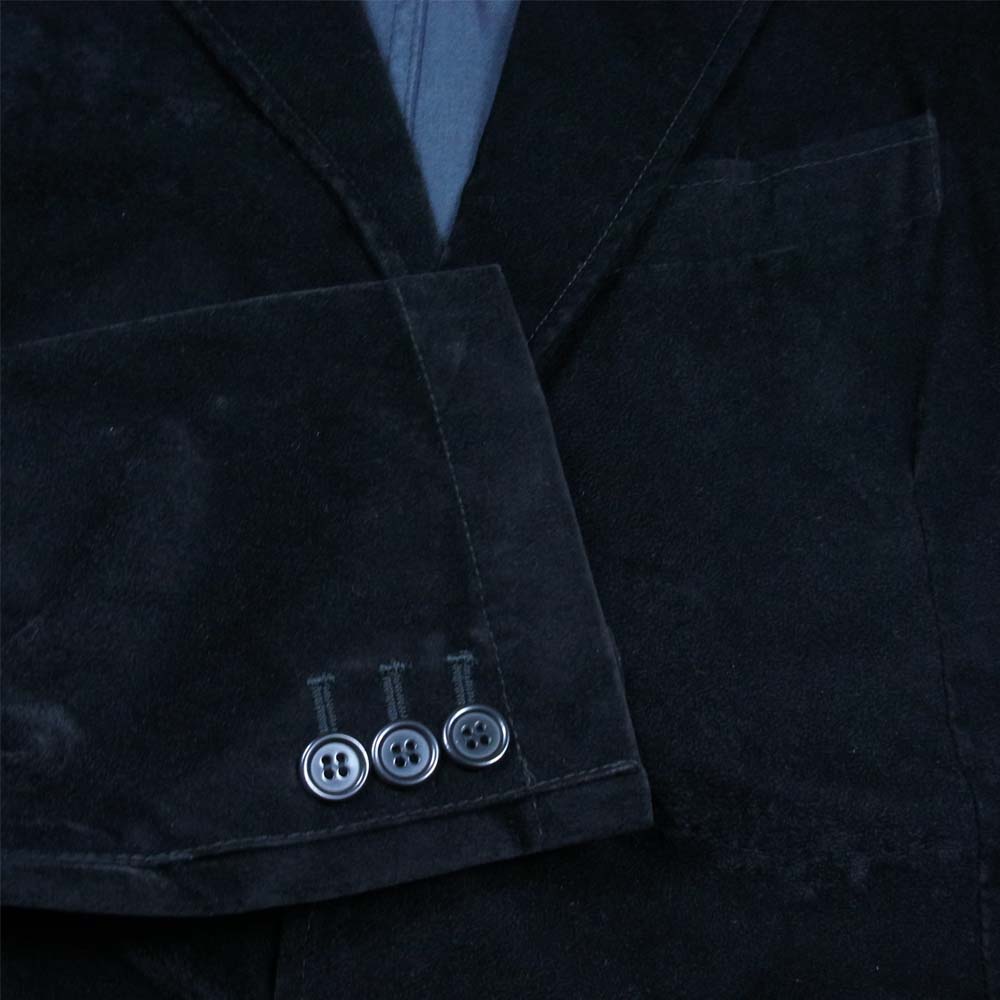 フライツォーリ ベロア テーラード ジャケット ブラック系 46【中古】