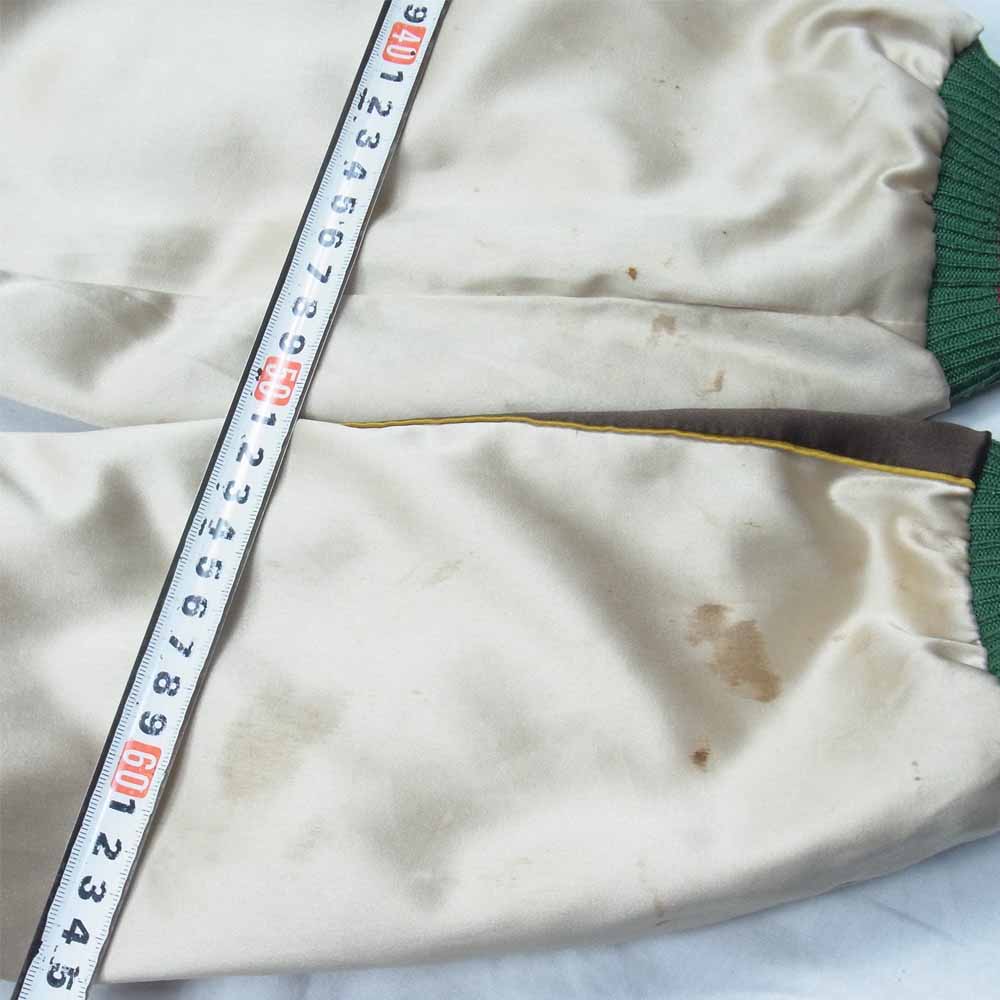 TAILOR TOYO テイラー東洋 M18280 M品番 サテン×サテン リバーシブル スカジャン スーベニア ジャケット 青×茶系 L【中古】