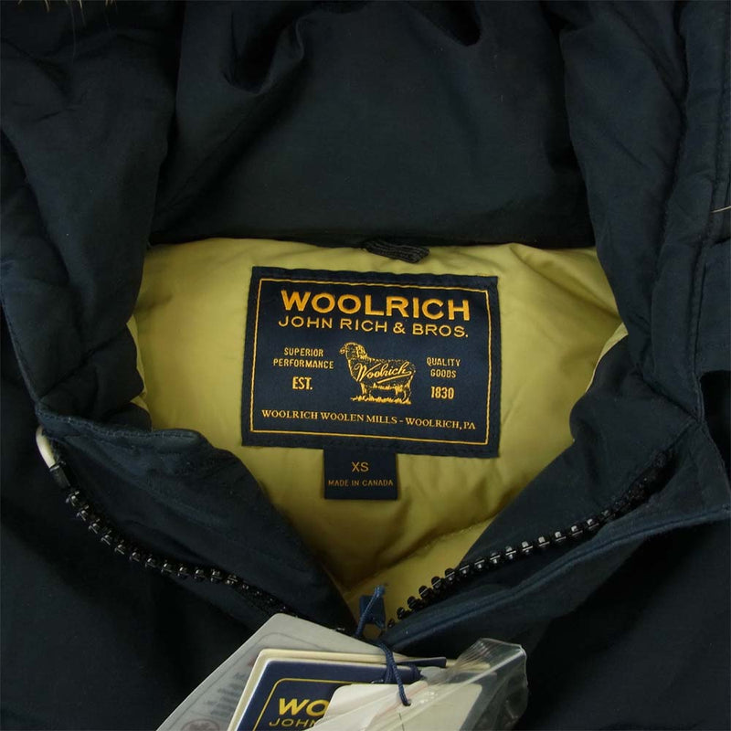 WOOLRICH ウールリッチ WOCPS1985  カナダ製 ARCTIC PARKA ML アークティックパーカ ダウンジャケット ネイビー系 XS【中古】
