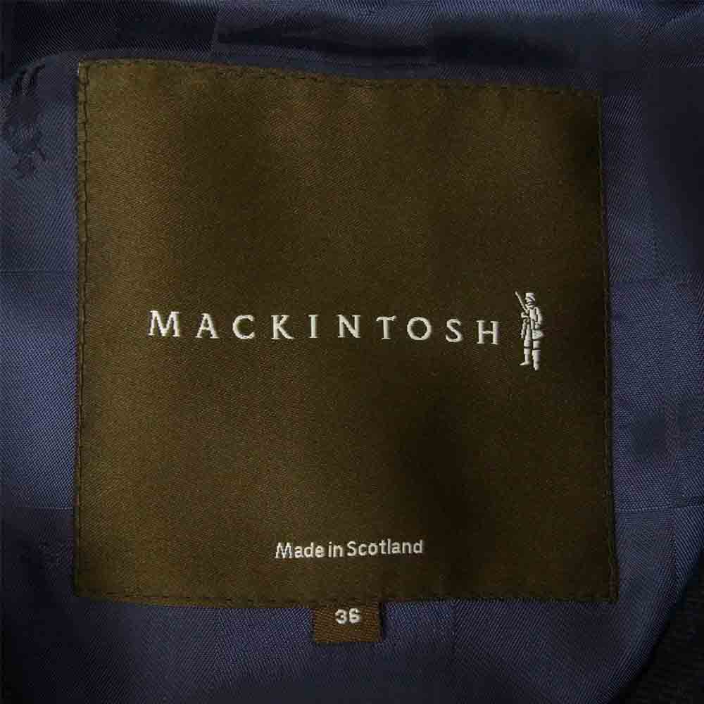 Mackintosh マッキントッシュ 国内正規品 dunkeld ダンケルド ウール ステンカラー コート ネイビー系 36【美品】【中古】