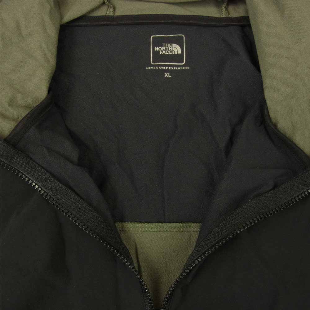 THE NORTH FACE ノースフェイス NP21986 Urban Active Flex Hoodie アーバン アクティブ フレックス フーディ ストレッチ ナイロン ジャケット カーキ系 XL【中古】