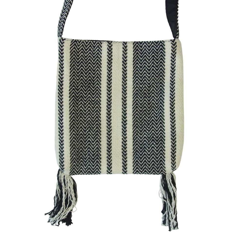 NEIGHBORHOOD ネイバーフッド WEAVING SHOULDER/C-LUGGAGE ショルダー バッグ ブラック系 ホワイト系 F【中古】