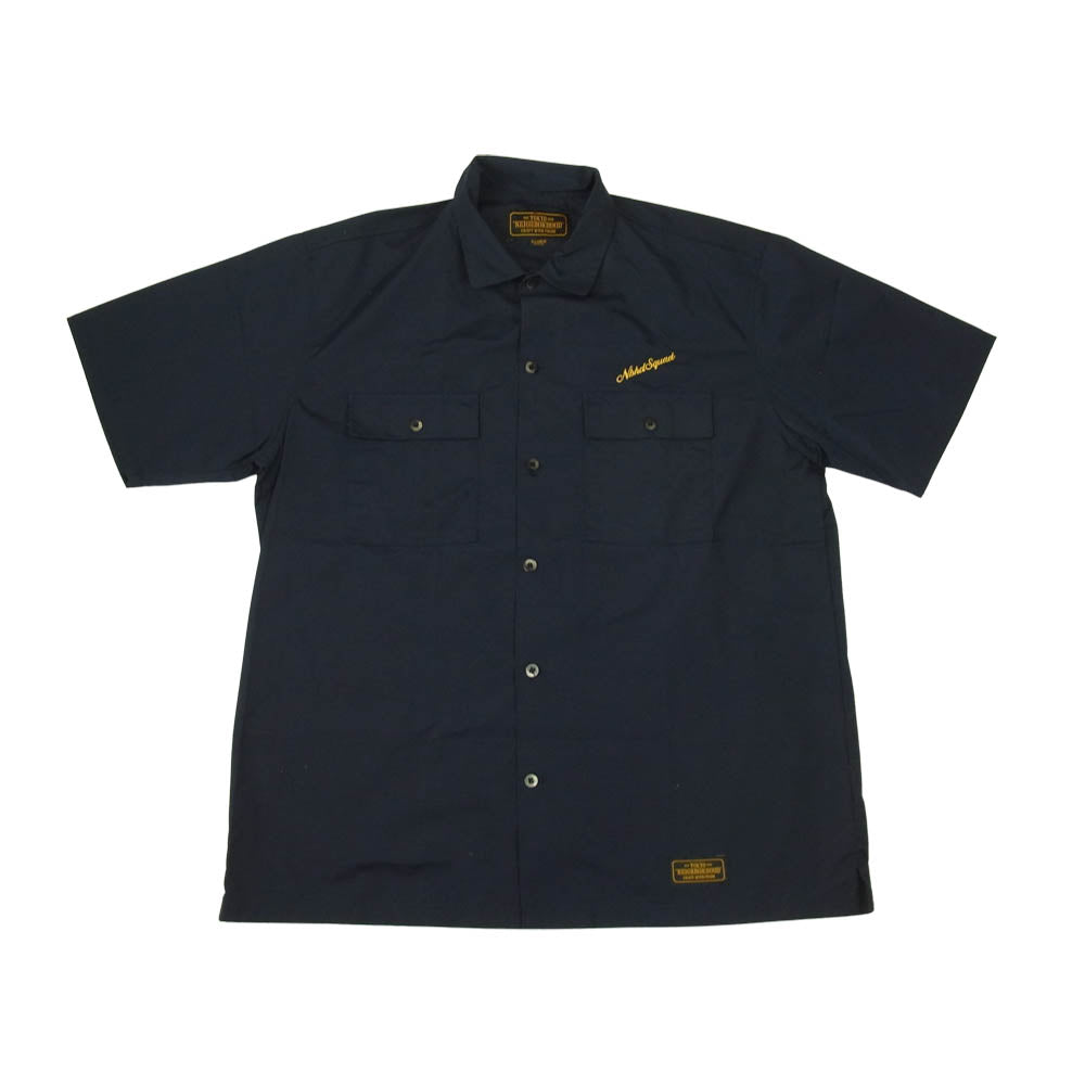 NEIGHBORHOOD ネイバーフッド 20SS 201TSNH-SHM12 CLASSIC WORK/EC-SHIRT.SS 半袖 ワーク シャツ ネイビー系 XL【中古】
