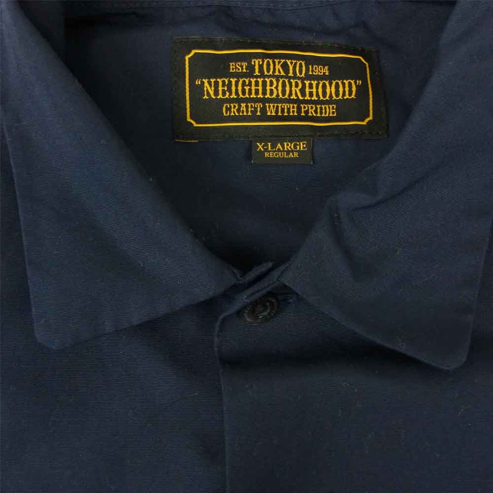 NEIGHBORHOOD ネイバーフッド 20SS 201TSNH-SHM12 CLASSIC WORK/EC-SHIRT.SS 半袖 ワーク シャツ ネイビー系 XL【中古】