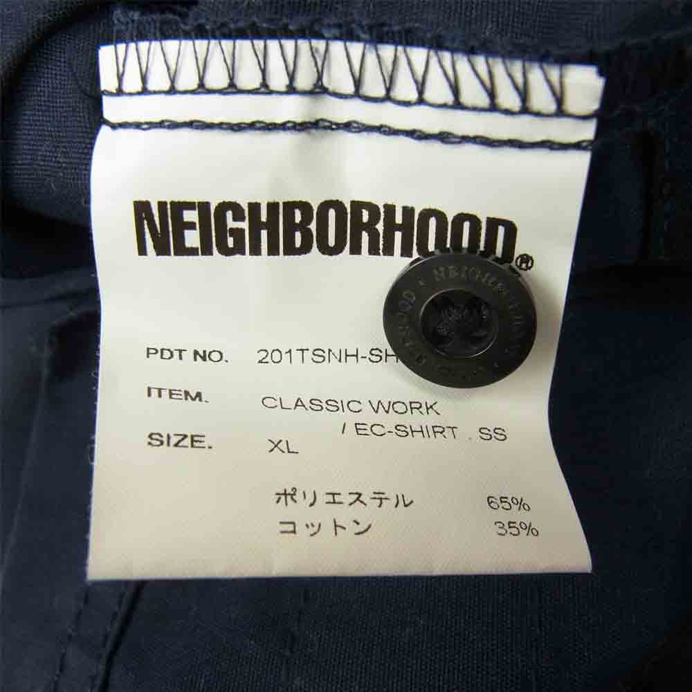 NEIGHBORHOOD ネイバーフッド 20SS 201TSNH-SHM12 CLASSIC WORK/EC-SHIRT.SS 半袖 ワーク シャツ ネイビー系 XL【中古】