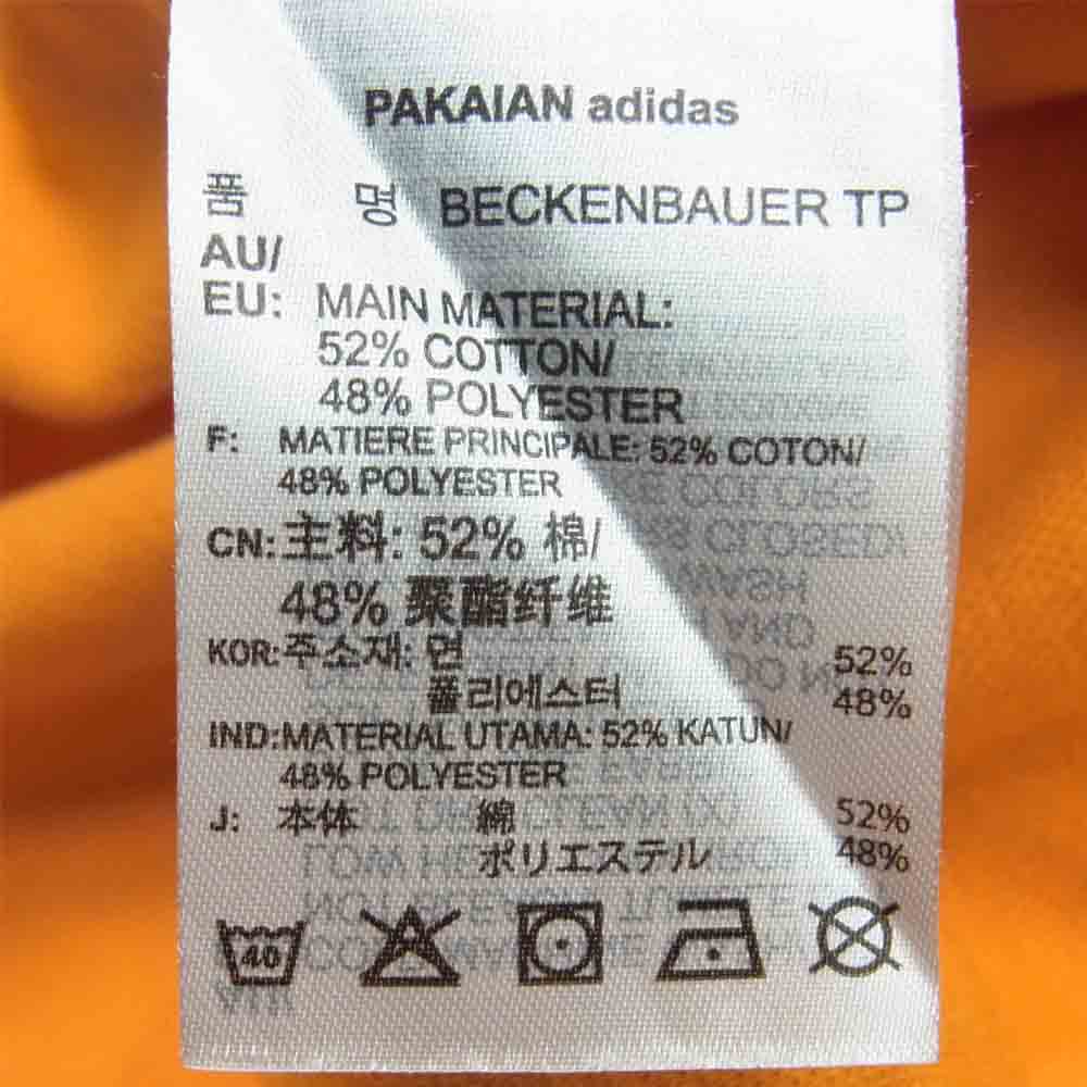 adidas アディダス DH5819 ベッケンバウアー トラック パンツ コットン ポリエステル 中国製 オレンジ系 M【中古】