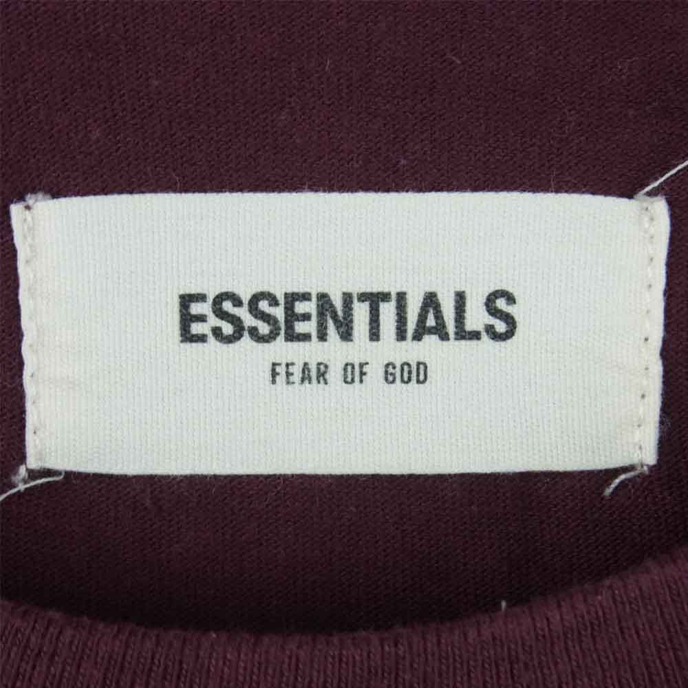 FEAR OF GOD フィアオブゴッド ESSENTIALS エッセンシャルズ バックロゴ プリント 長袖 Tシャツ パープル系 S【中古】