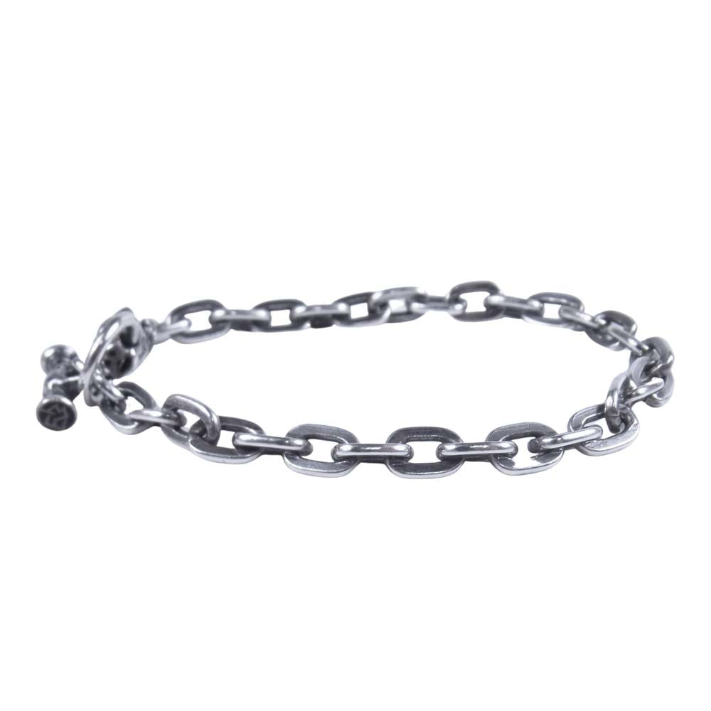 TRAVIS WALKER トラヴィスワーカー DOUBLE CROSS スモールガーゴイルチャーム オーバルリンク Tバー w/ペリドット ブレスレット シルバー系【中古】
