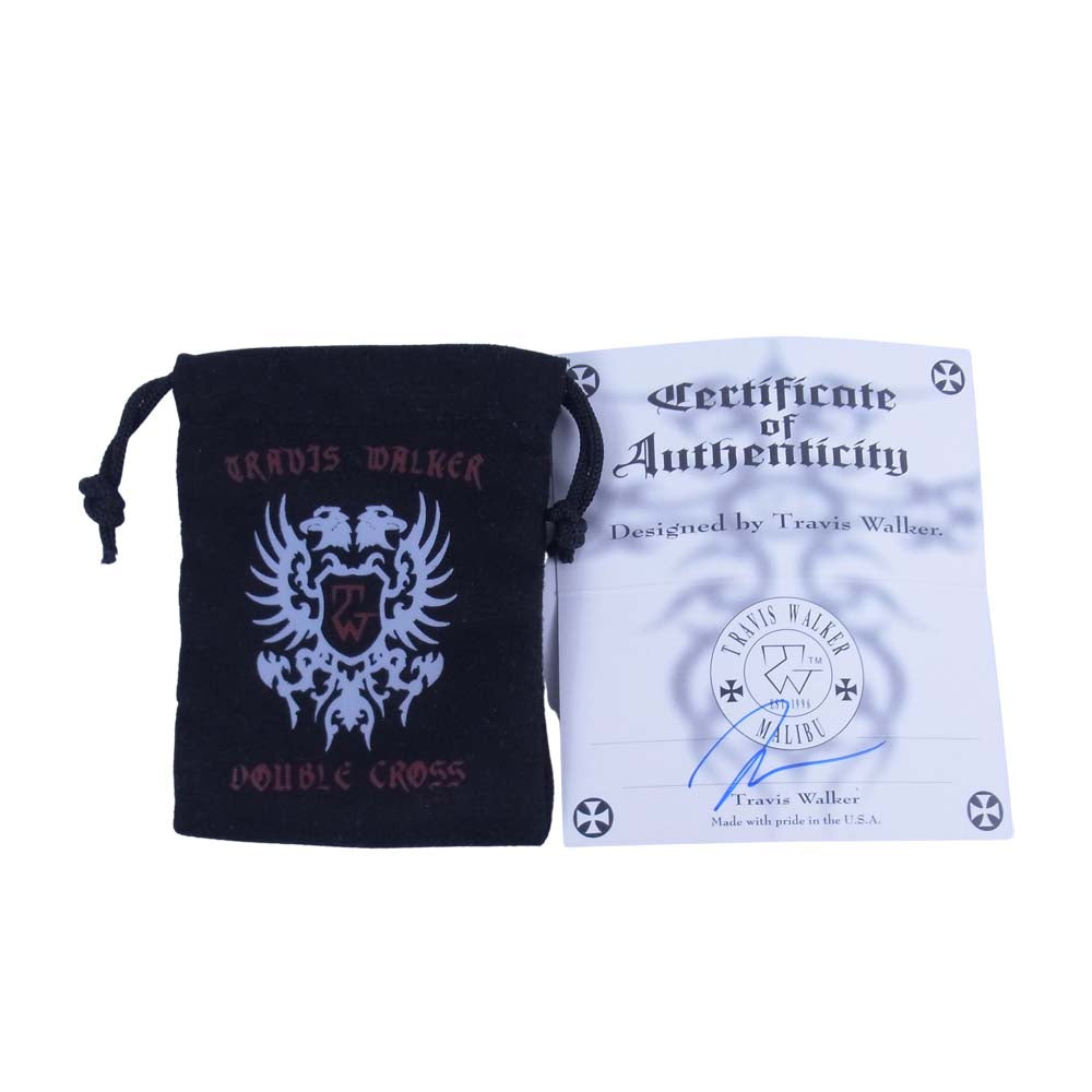 TRAVIS WALKER トラヴィスワーカー DOUBLE CROSS スモールガーゴイルチャーム オーバルリンク Tバー w/ペリドット ブレスレット シルバー系【中古】