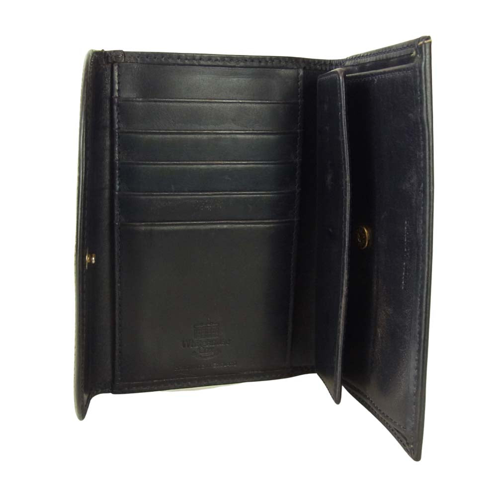WHITE HOUSE COX ホワイトハウスコックス S7660 3FOLD WALLET BRIDLE ブライドルレザー ダークブラウン系【中古】