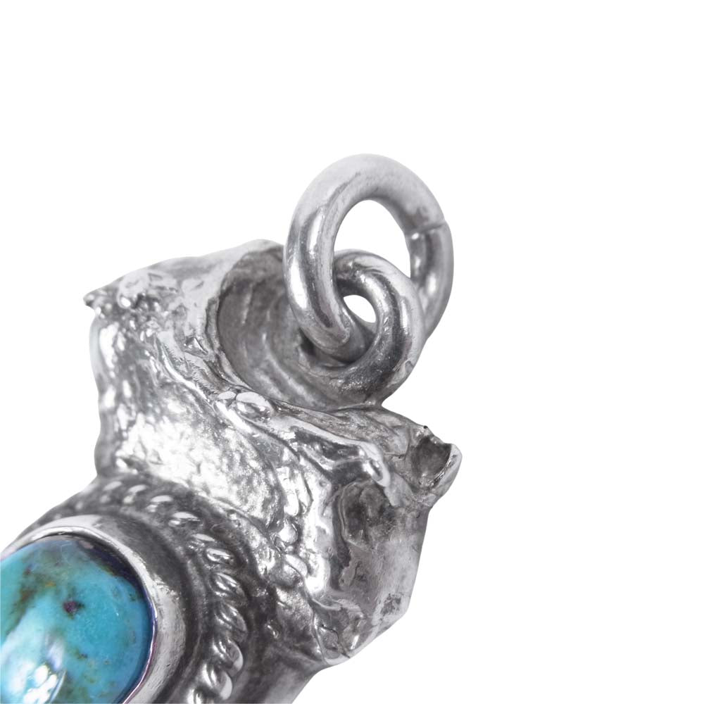 FIRST ARROW's ファーストアローズ ターコイズ ベアクロ― ペンダント トップ シルバー系【中古】