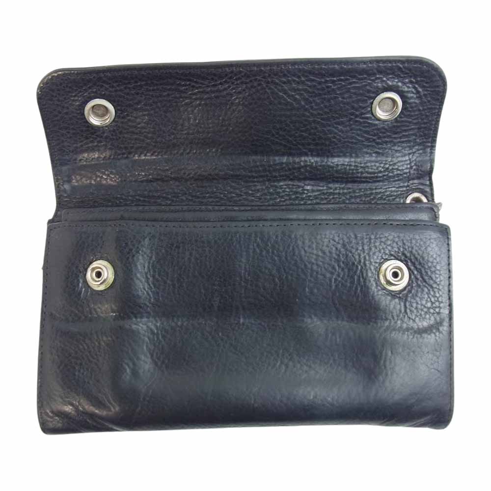 CHROME HEARTS クロムハーツ（原本無） WAVE WALLET ウェーブウォレット クロスボール ブラック系【中古】