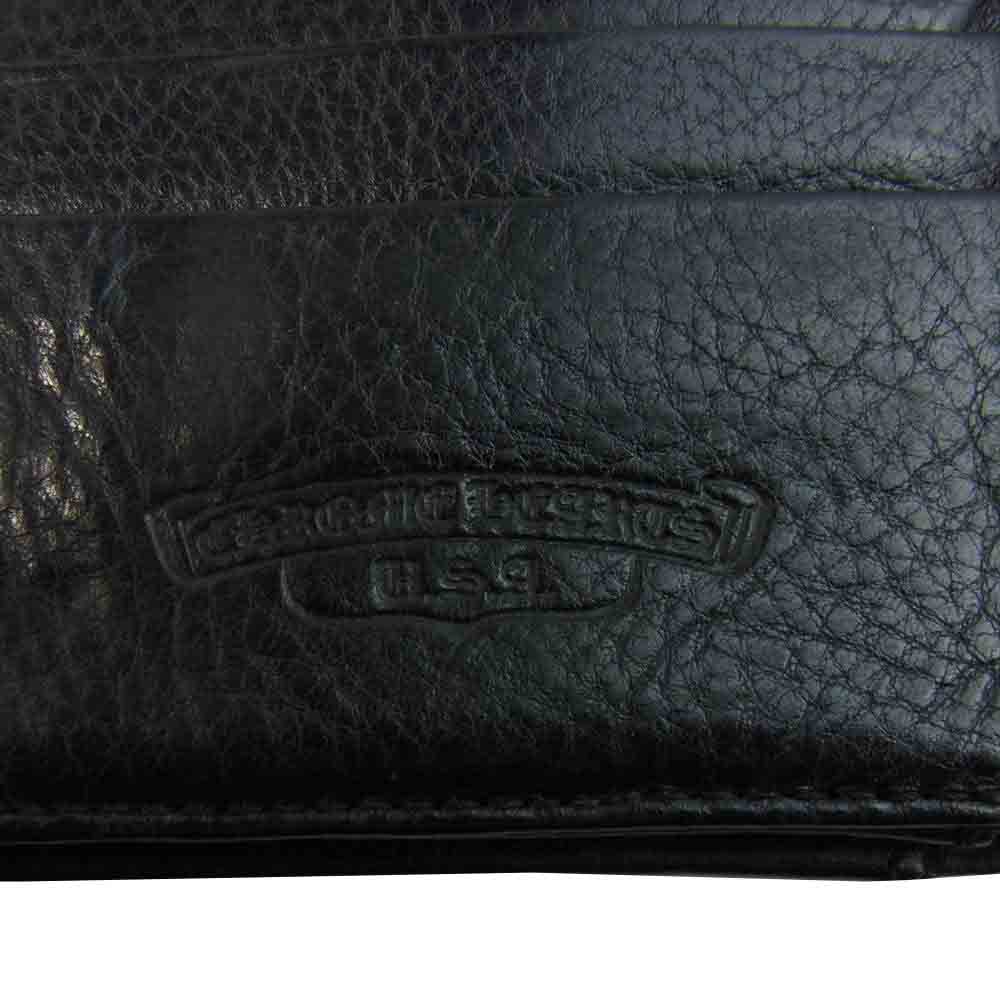 CHROME HEARTS クロムハーツ（原本無） WAVE WALLET ウェーブウォレット クロスボール ブラック系【中古】