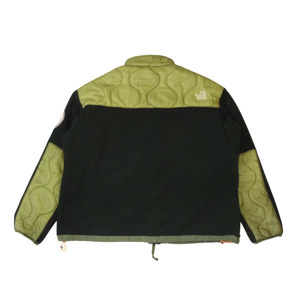 READY MADE レディメイド 20AW Fleece Jacket キルティング切替ジップアップフリースジャケット RE-PO-BL-00-00-110 カーキ/ブラック