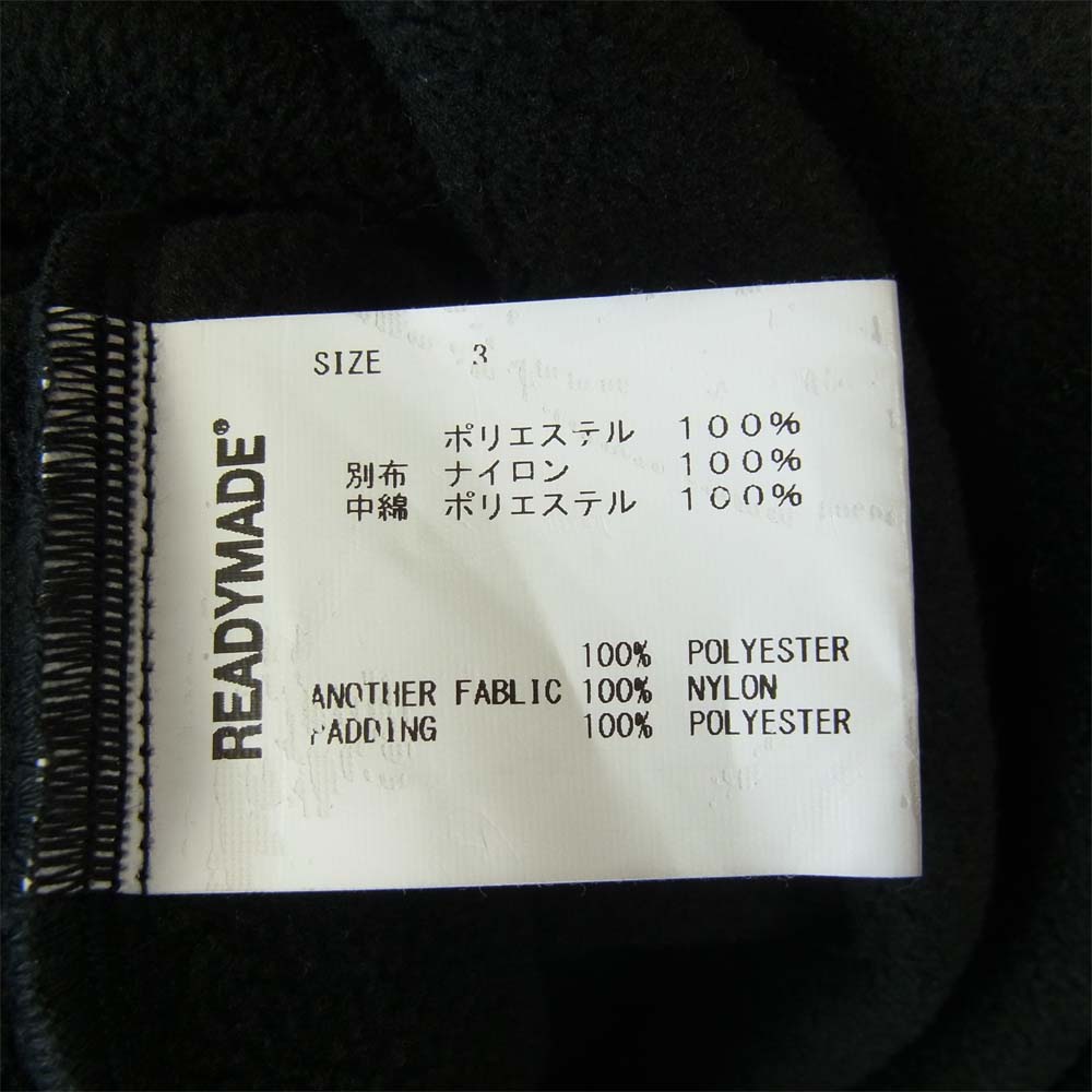READY MADE レディメイド RE-PO-BL-00-00-110 FREECE JACKET フリースジャケット ブラック系 カーキ系 3【中古】