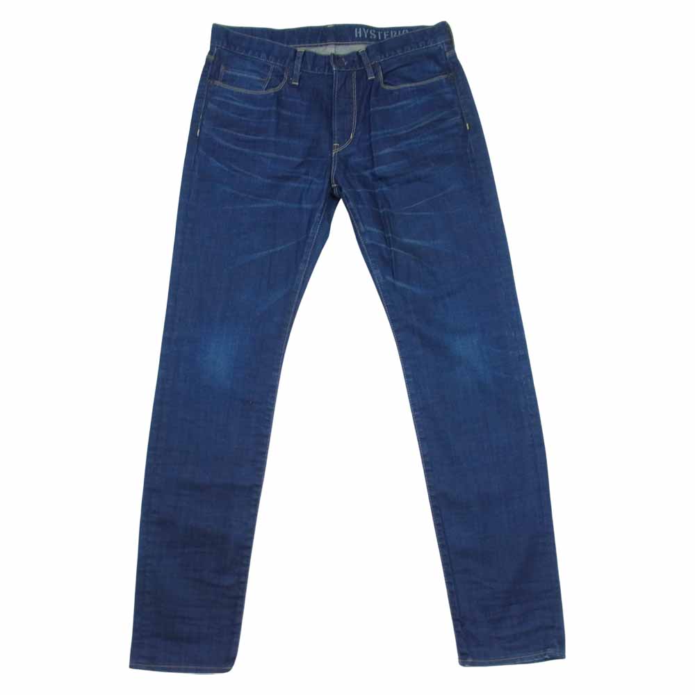 HYSTERIC GLAMOUR ヒステリックグラマー 0263AP10 USED加工 ISKO スリム デニム パンツ インディゴブルー系 32【中古】