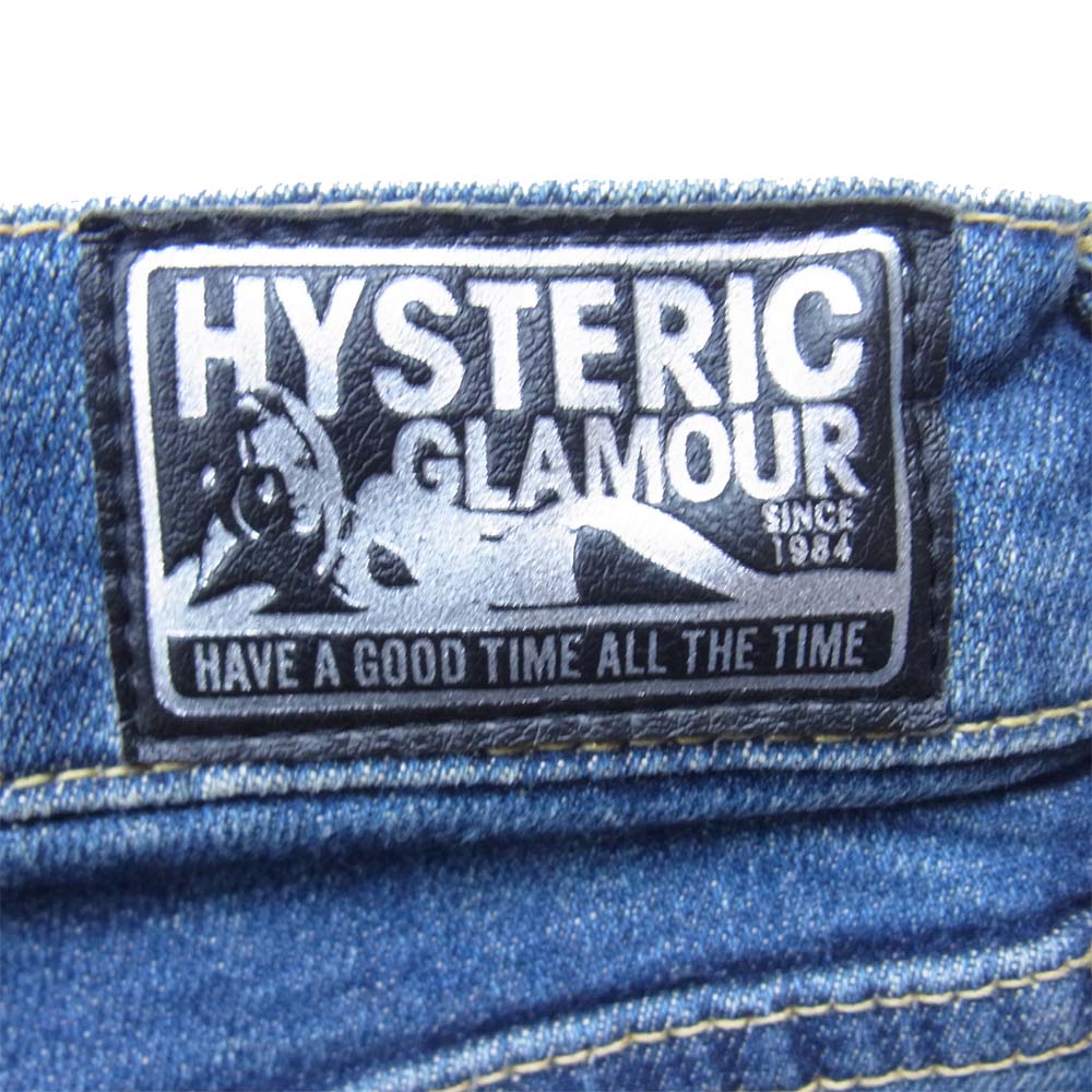 HYSTERIC GLAMOUR ヒステリックグラマー 0261AP14 KPR加工 ISKO スタッズ リペア リメイク デニム パンツ インディゴブルー系 34【美品】【中古】