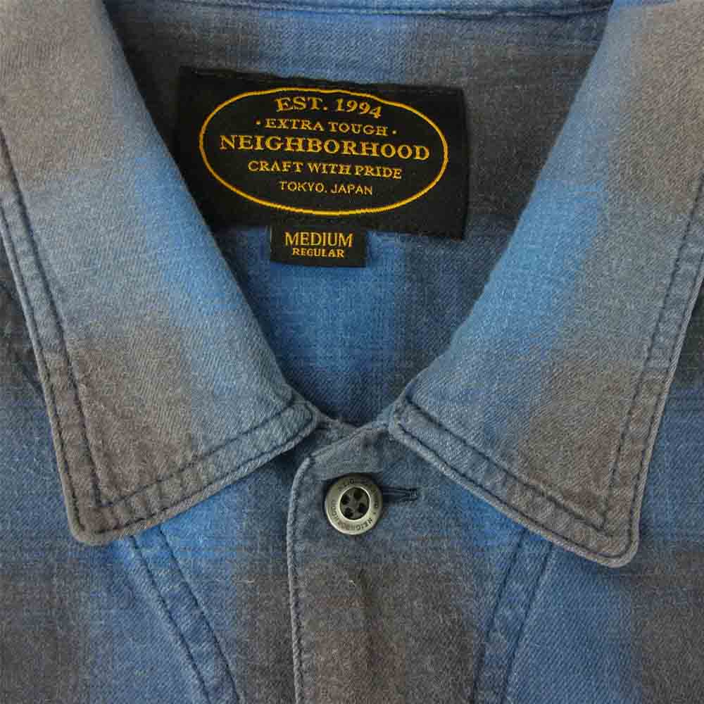 NEIGHBORHOOD ネイバーフッド 16SS 161ARNH-SHM04 B&C/C-SHIRT.LS チェック 長袖 シャツ ブルー系 M【中古】