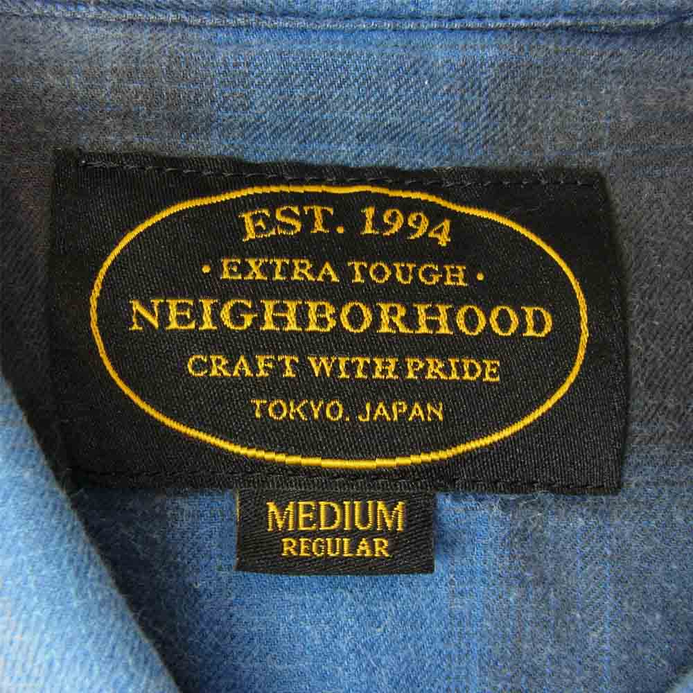 NEIGHBORHOOD ネイバーフッド 16SS 161ARNH-SHM04 B&C/C-SHIRT.LS チェック 長袖 シャツ ブルー系 M【中古】
