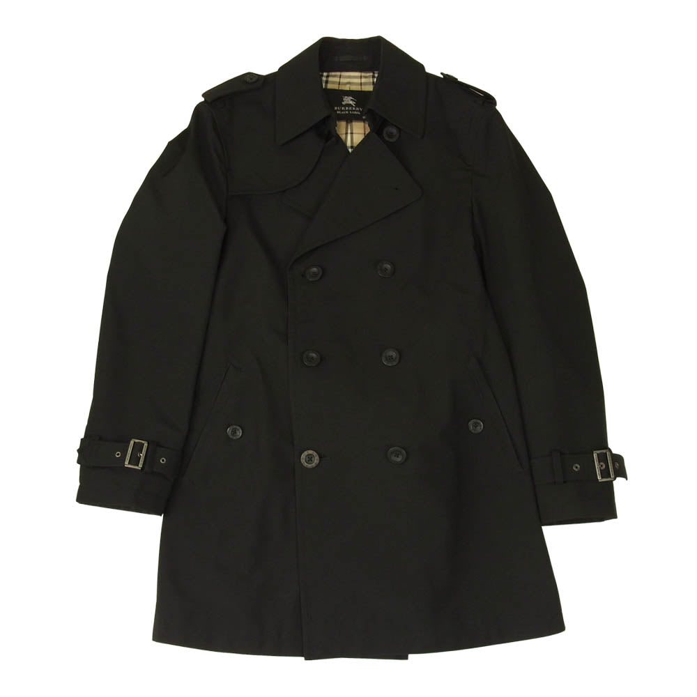 BURBERRY BLACK LABEL バーバリーブラックレーベル BMA03-003-09 裏地ノバチェック トレンチコート ブラック系 L【中古】