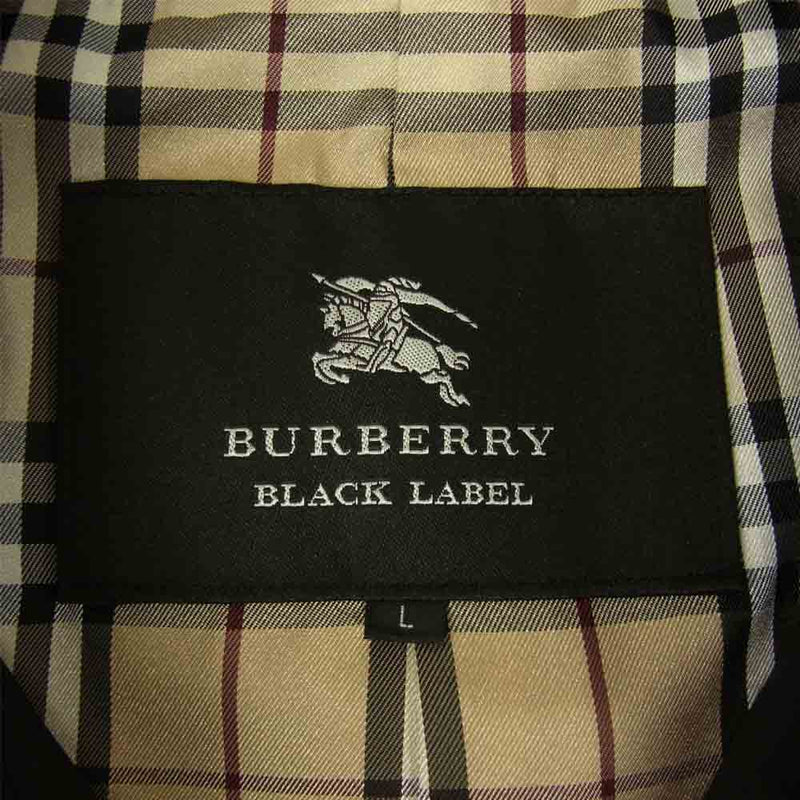 BURBERRY BLACK LABEL バーバリーブラックレーベル BMA03-003-09 裏地ノバチェック トレンチコート ブラック系 L【中古】