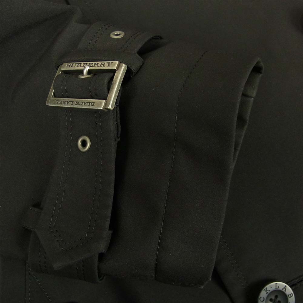 BURBERRY BLACK LABEL バーバリーブラックレーベル BMA03-003-09 裏地ノバチェック トレンチコート ブラック系 L【中古】