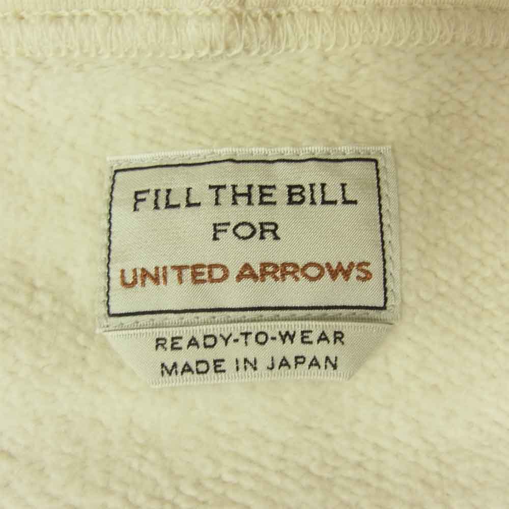 フィルザビル FOR UNITED ARROWS ユナイテッド アローズ スウェット プルオーバー パーカー ホワイト系 F【中古】