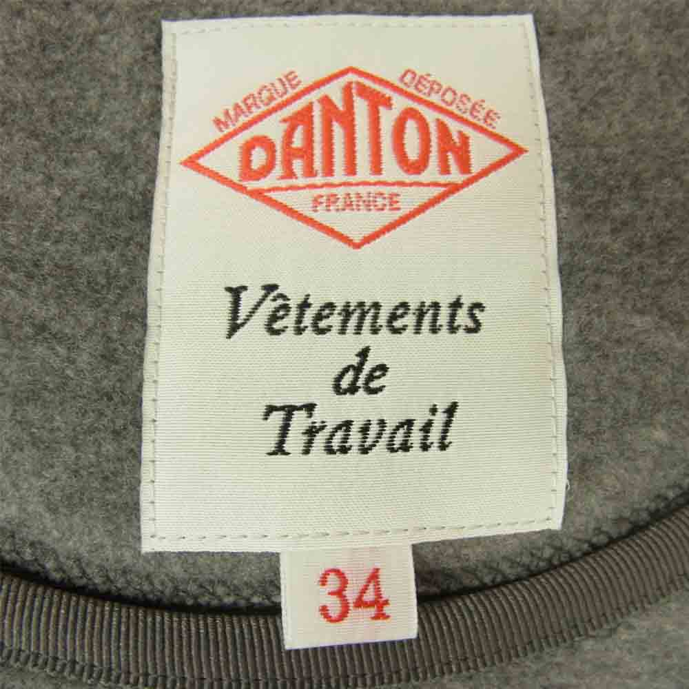 Danton ダントン WOMEN'S FLEECE CREWNECK P.O フリース プルオーバー グレー系 34【中古】
