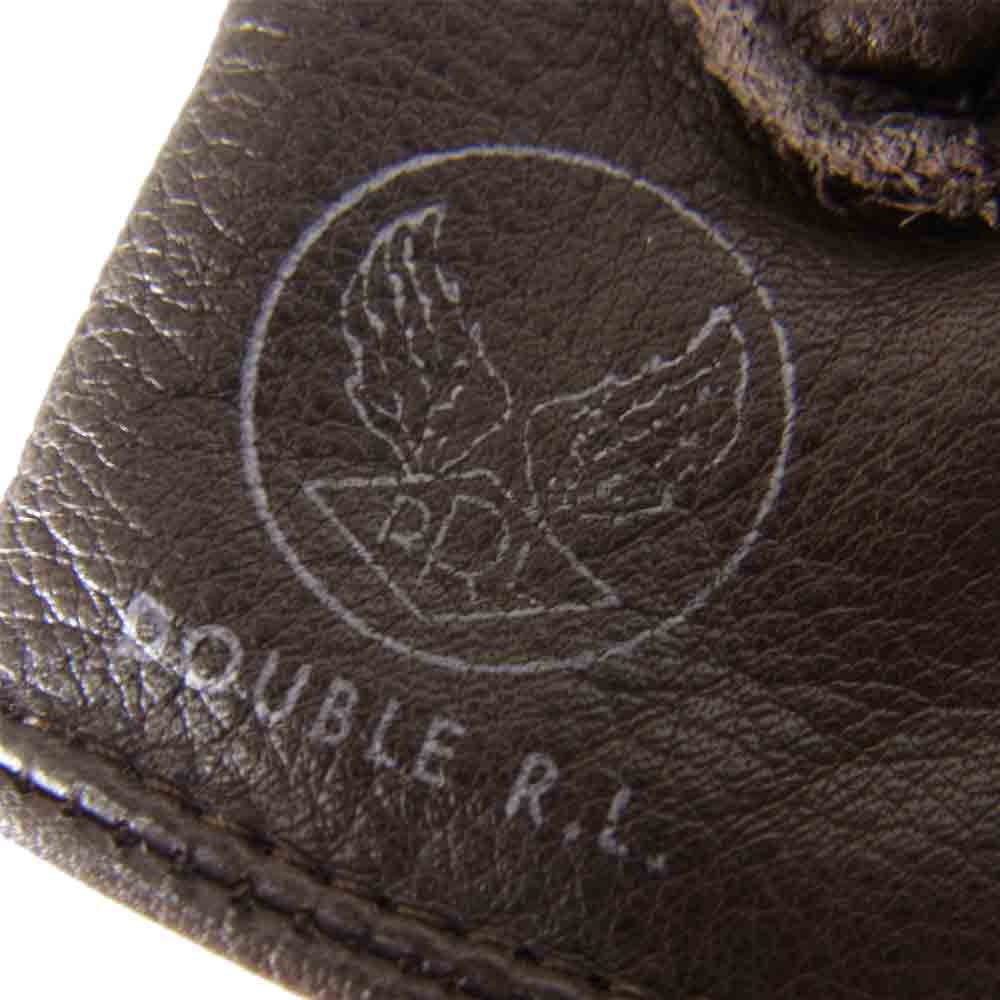RRL ダブルアールエル LEATHER OFFICER'S GLOVE レザー オフィサーズ アビエーター ミリタリー グローブ ブラウン系 M【中古】