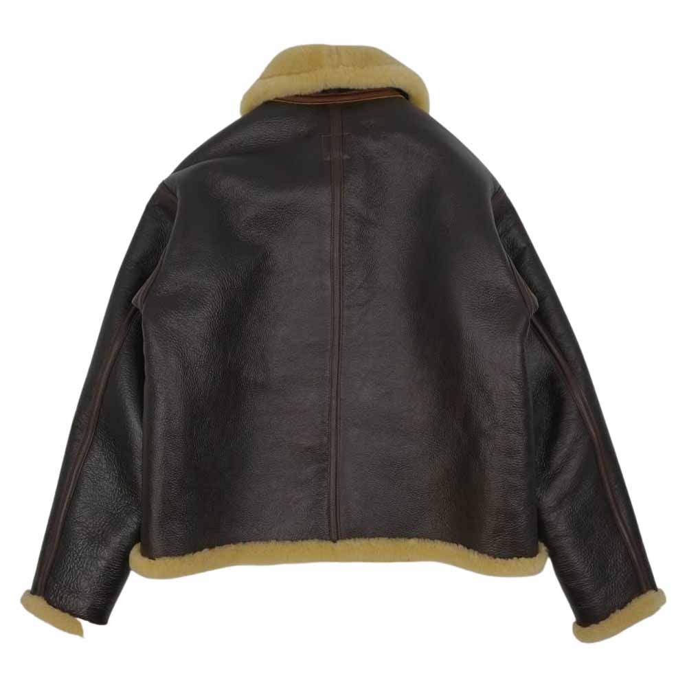 The REAL McCOY'S ザリアルマッコイズ MJ21103 TYPE D-1 PATCH POCKET MODIFY パッチ ポケット モディファイ ムートン フライト ジャケット ブラウン系 S【美品】【中古】
