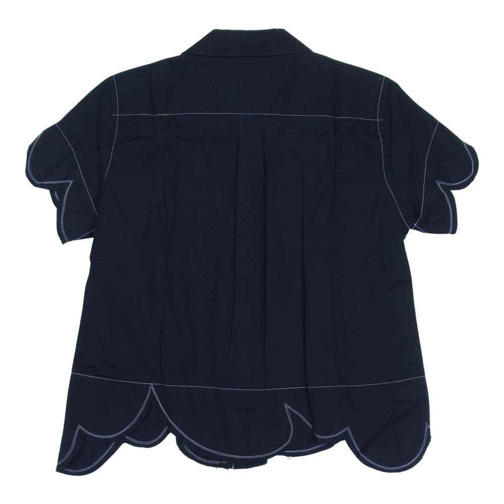 COMME des GARCONS コムデギャルソン BLACK AD2008 1C-B004 丸襟 半袖 シャツ ブラック系 S【中古】