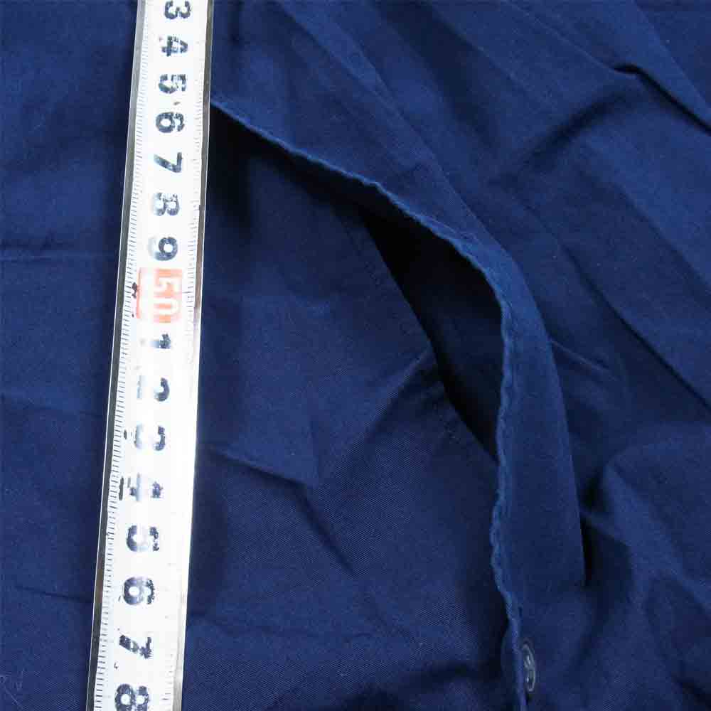 COMME des GARCONS コムデギャルソン コムコム W13B021-1 フランス製 ギャザースリーブ シャツ ワンピース ネイビー系 XS【中古】