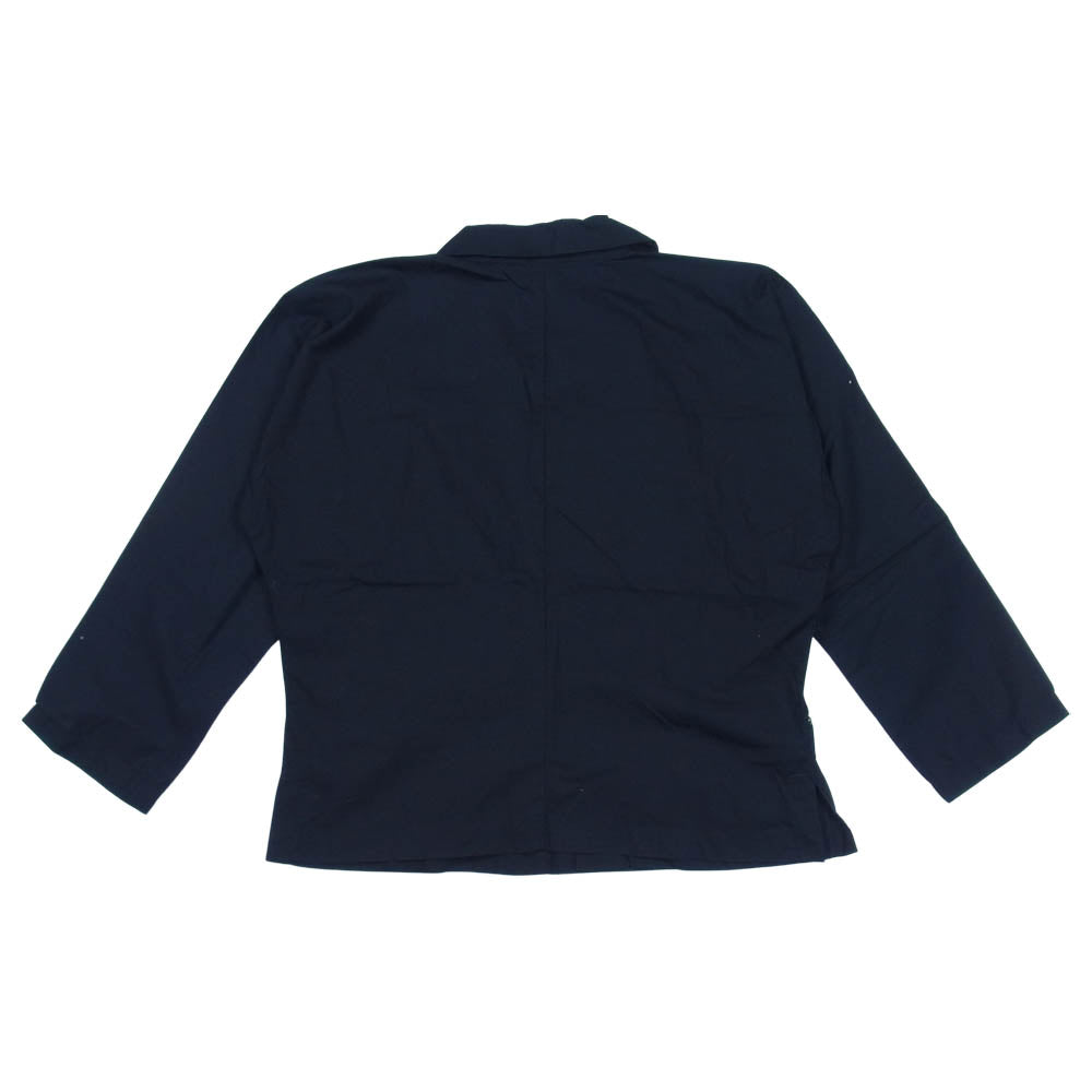 COMME des GARCONS コムデギャルソン SHIRT W19804 フランス製 丸襟 ラップ チャイナ シャツ ブラック系 S【中古】