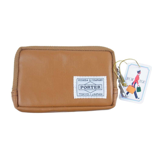 PORTER ポーター 707-07178 フリースタイル コイン ケース ライトブラウン系【極上美品】【中古】