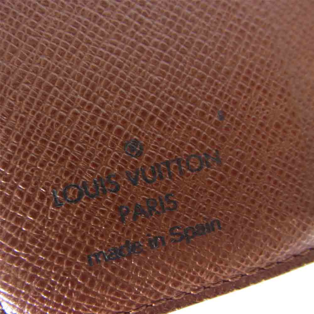 LOUIS VUITTON ルイ・ヴィトン M61667 モノグラム コンパクト ジップ 2つ折り 財布 ブラウン系【中古】