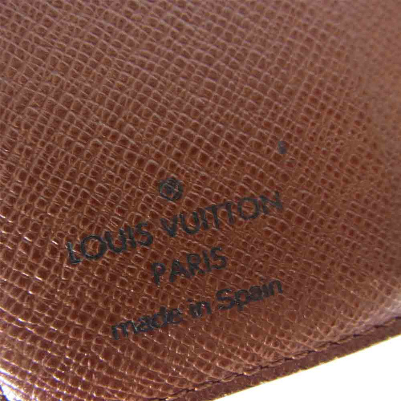 ルイヴィトン モノグラム コンパクトジップ 二つ折り財布 M61667 ブラウン
