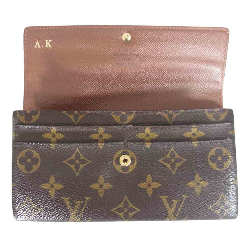 LOUIS VUITTON ルイ・ヴィトン M61734 ポルトフォイユ サラ 長財布 ブラウン系【中古】