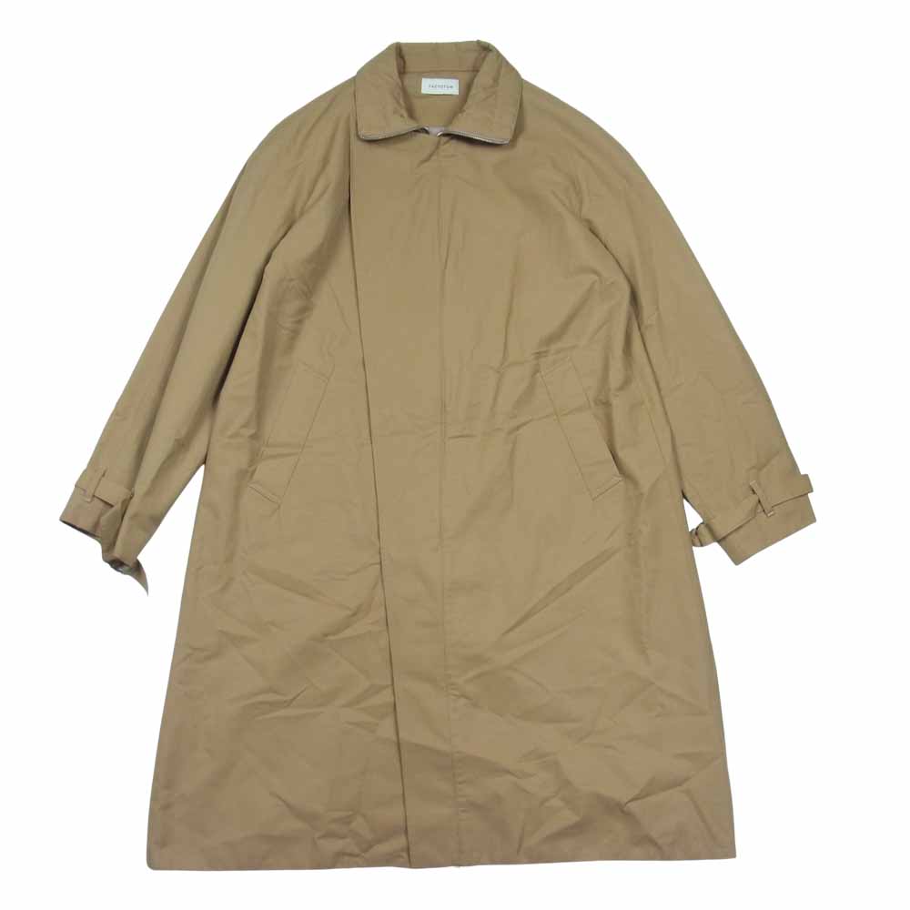 FACTOTUM ファクトタム C/Nクリアツイル ライダーストレンチコート ベージュ系 44【美品】【中古】