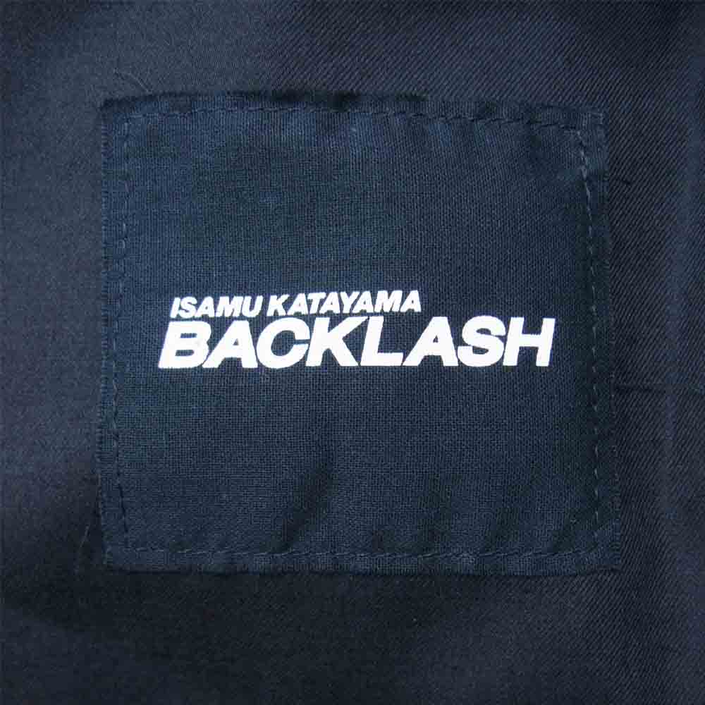 ISAMUKATAYAMA BACKLASH イサムカタヤマバックラッシュ 1940-02 コットンレーヨン サファイアクール シャツ ブラック系 S【美品】【中古】