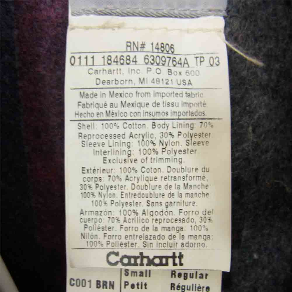 Carhartt カーハート C001 DUCK CHORE COAT ダック チョア コート カバーオール ブラウン系 ONE SIZE【中古】