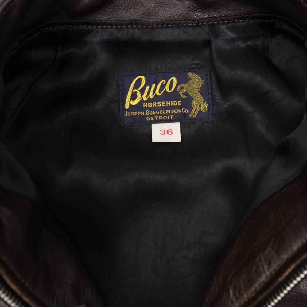 The REAL McCOY'S ザリアルマッコイズ BUCO J-100 ホースハイド レザー ライダース ジャケット ダークブラウン系 36【美品】【中古】