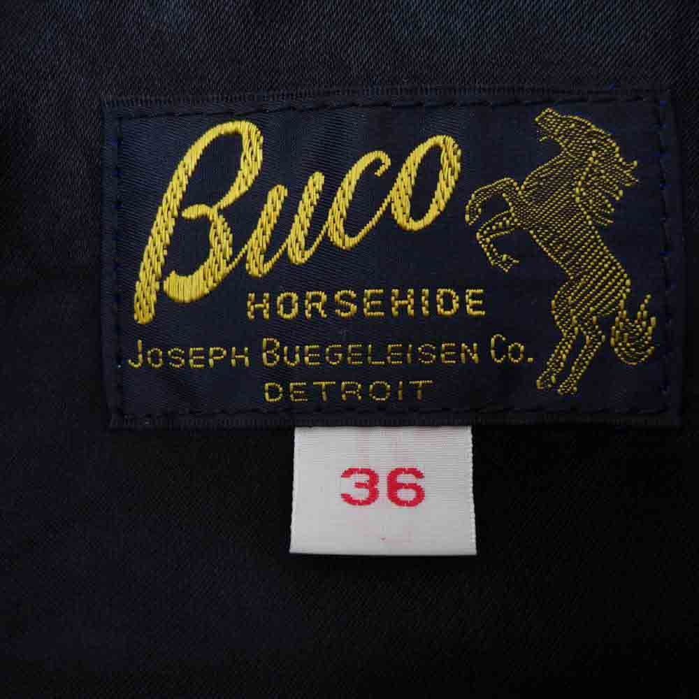 The REAL McCOY'S ザリアルマッコイズ BUCO J-100 ホースハイド レザー ライダース ジャケット ダークブラウン系 36【美品】【中古】