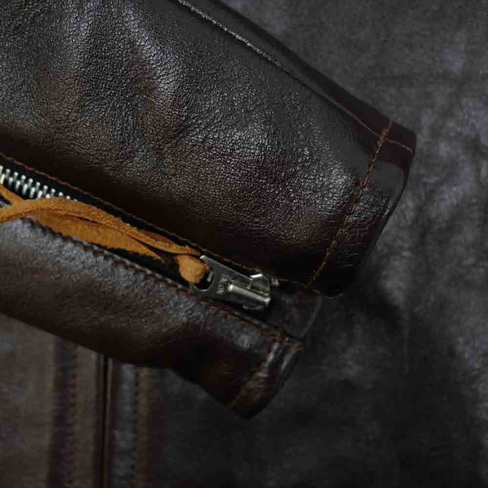 The REAL McCOY'S ザリアルマッコイズ BUCO J-100 ホースハイド レザー ライダース ジャケット ダークブラウン系 36【美品】【中古】