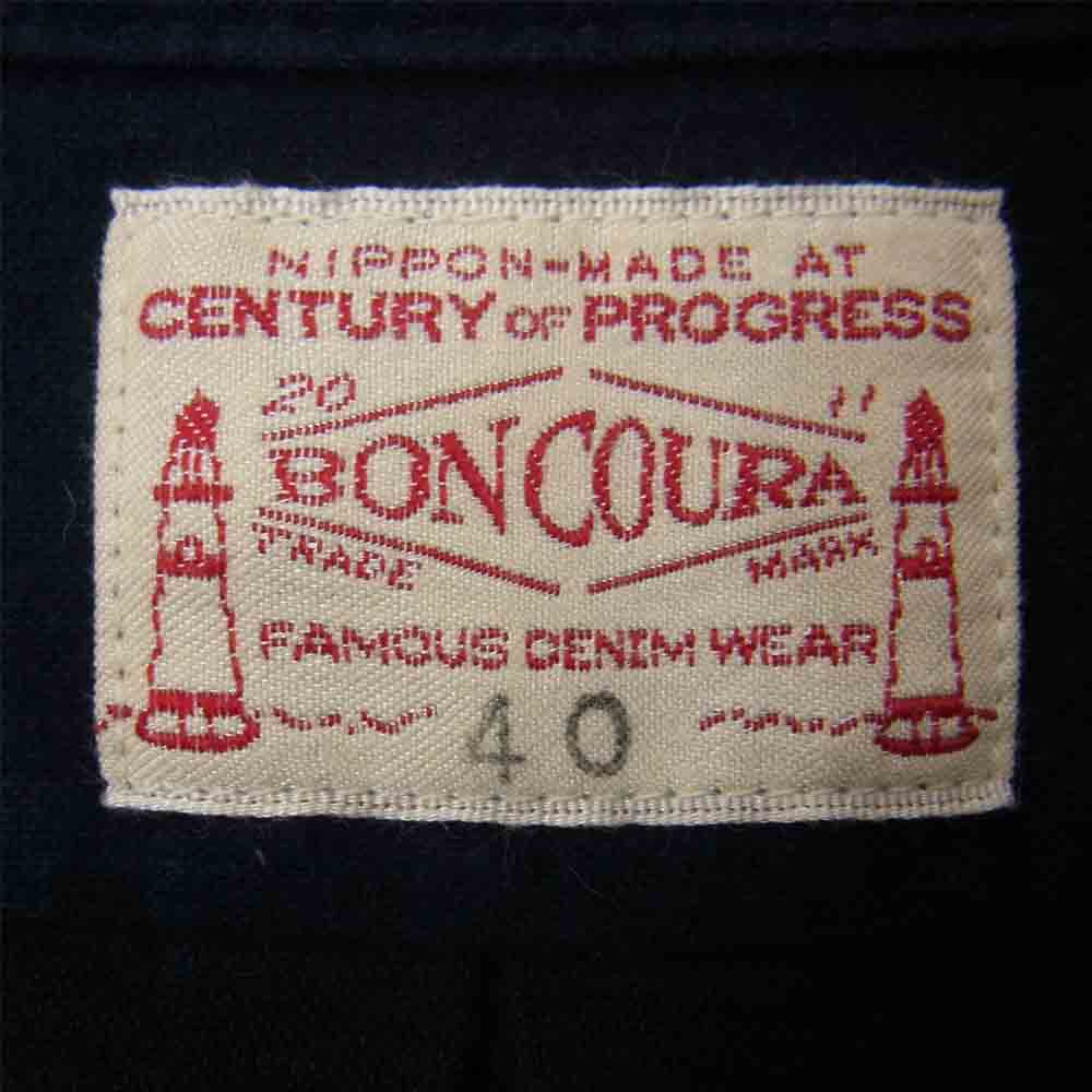 BONCOURA ボンクラ コットン ボタンダウン シャツ ネイビー系 40【中古】