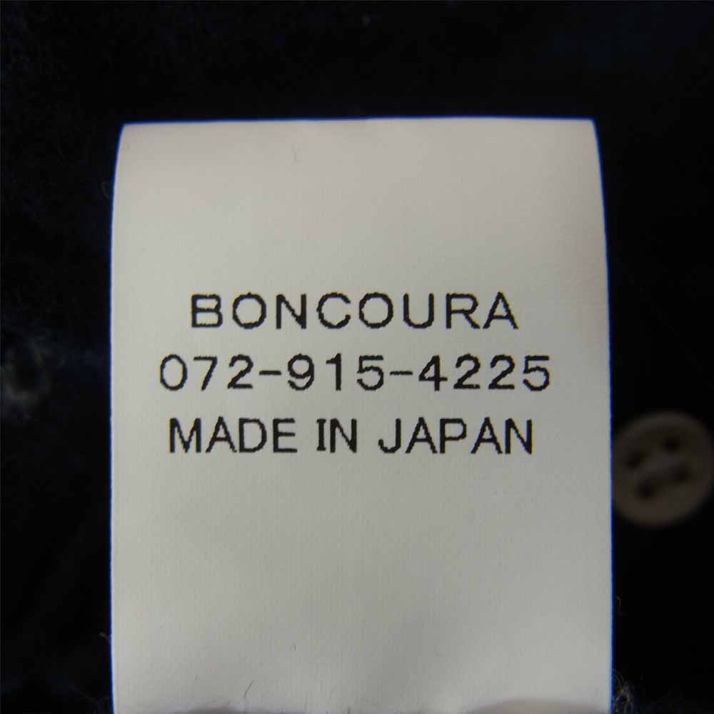 BONCOURA ボンクラ コットン ボタンダウン シャツ ネイビー系 40【中古】