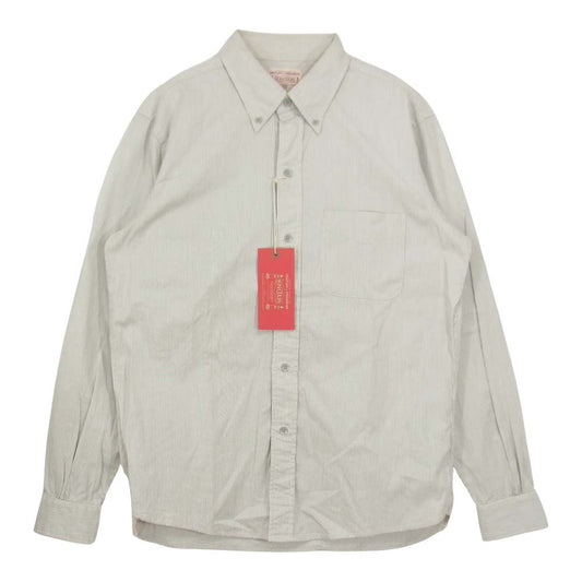BONCOURA ボンクラ ボタンダウン シャツ コードレーン グレー系 40【中古】