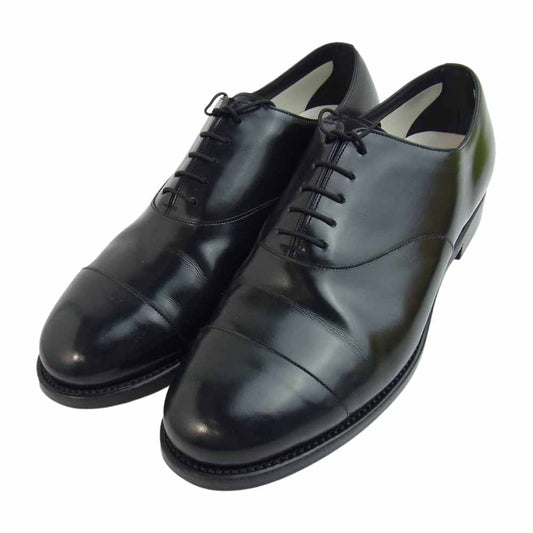foot the coacher フットザコーチャー FS143406-I FRENCH STYLE BALMORAL モールトン10 ストレートチップ シューズ ブラック系 10INCH【中古】