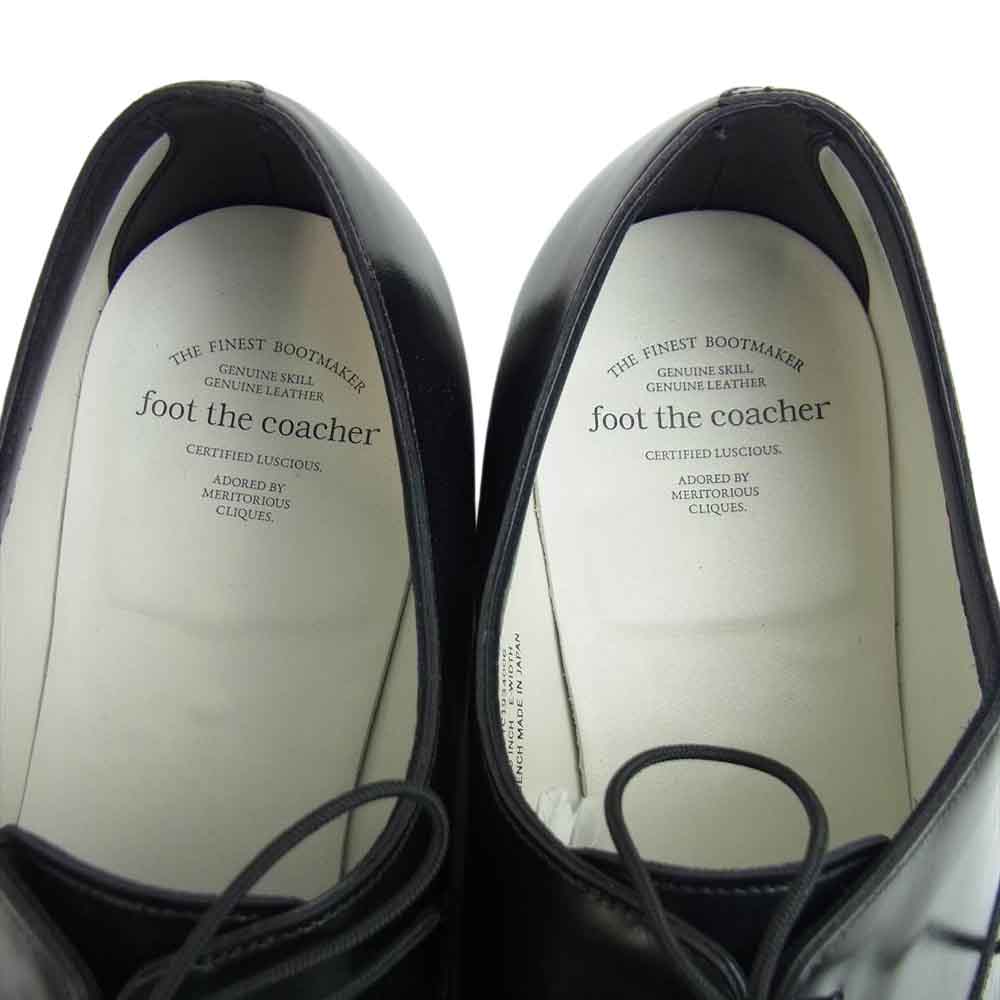 foot the coacher フットザコーチャー FS143406-I FRENCH STYLE BALMORAL モールトン10 ストレートチップ シューズ ブラック系 10INCH【中古】