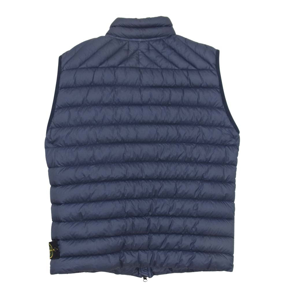 STONE ISLAND ストーンアイランド 6515G0724 国内正規品 GARMENT DYED MICRO YARN DOWN PACKABLE ガーメントダイ マイクロヤーン ダウンベスト ネイビー系 L【中古】